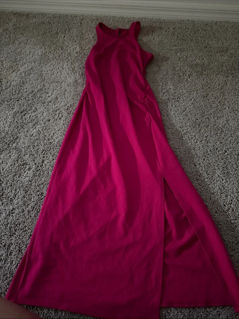 a new day Hot Pink Maxi Dress with Side Slit